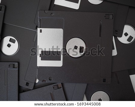 many magnetic diskettes for personal computer data storage