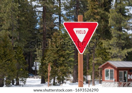 Yield Sign at Closed Campground