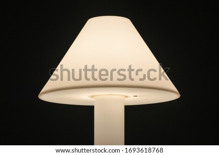 Covering around an electric light that reduces its brightness, Lamp, contemporary home lightning realistic vector illustration. Modern interior furniture, house illumination object, home accessory. 