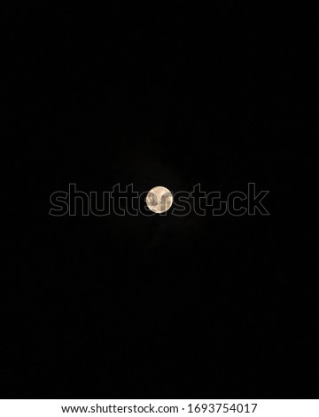 a beautiful and clear full moon