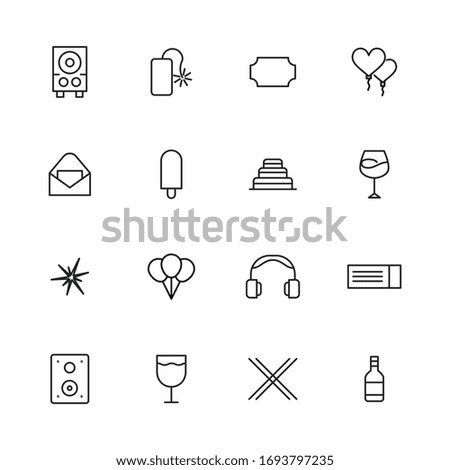 Simple set of holidays icons in trendy line style. Modern vector symbols, isolated on a white background. Linear pictogram pack. Line icons collection for web apps and mobile concept.