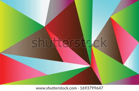 Many types of triangle are gathered in one place. They are colorful and looking so beautiful.