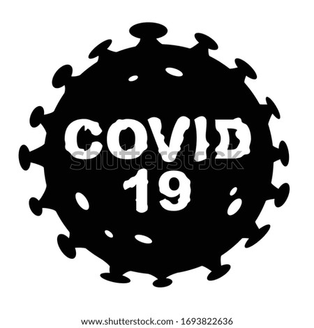 Covid-19 vector simple sign, virus symbol