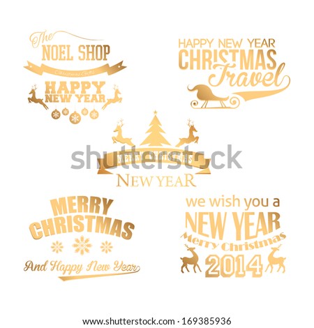 Christmas Shine Badge, Banners, Cards Vector Design