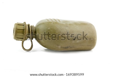 army water canteen isolated on a white background 