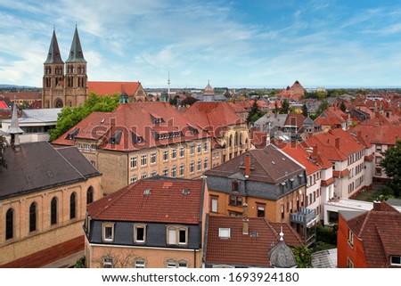 
view over landau in the palatinate Royalty-Free Stock Photo #1693924180