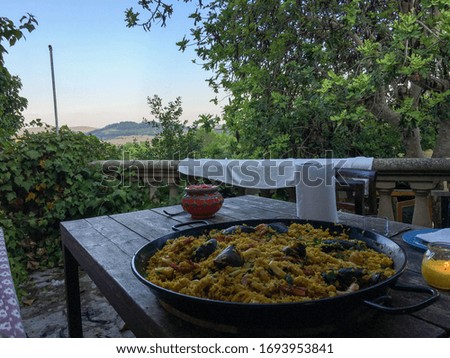 Lovely paella and views in Majorca