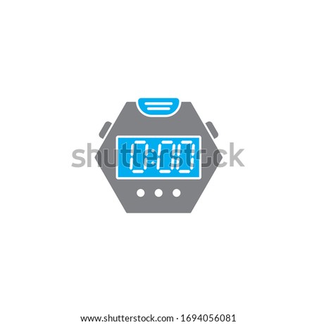 Stopwatch related icon on background for graphic and web design. Creative illustration concept symbol for web or mobile app.