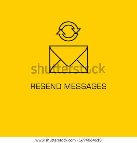 message failed. letter vector with orange background