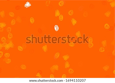 Light Orange vector cover with spots. Modern abstract illustration with colorful water drops. Completely new template for your brand book.