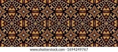 Mexican Seamless Print. Never-Ending Color Portugal Template. Summer Ornament. Tan Brown Beige Damask Wallpaper. Vintage Cherokee Style. Mexican Seamless Print.