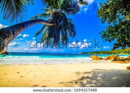 Beautiful Beach at Praslin, Seychelles 