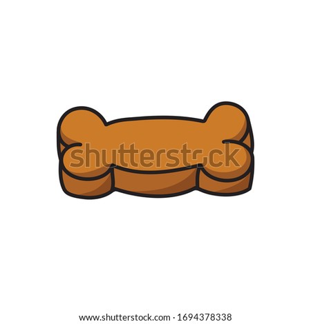 cookies for pets doodle icon, vector illustration