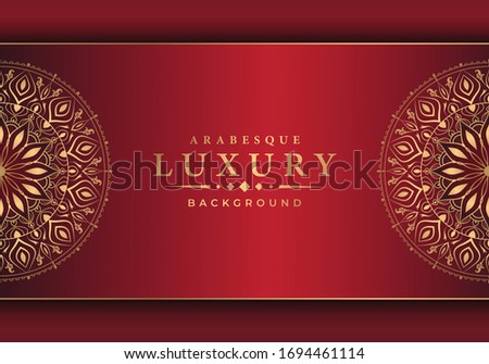 Luxury wedding card with mandala pattern