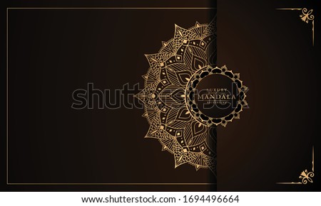 
Luxury mandala background for wedding invitation, book cover, flyer, menu, brochure or leaflet