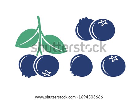 Blueberry logo. Isolated blueberry on white background Royalty-Free Stock Photo #1694503666