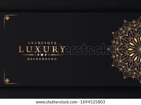 
Luxury mandala background with golden arabesque pattern arabic islamic east style for Wedding card, book cover.