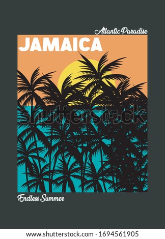 jamaica endless summer,t-shirt design fashion vector