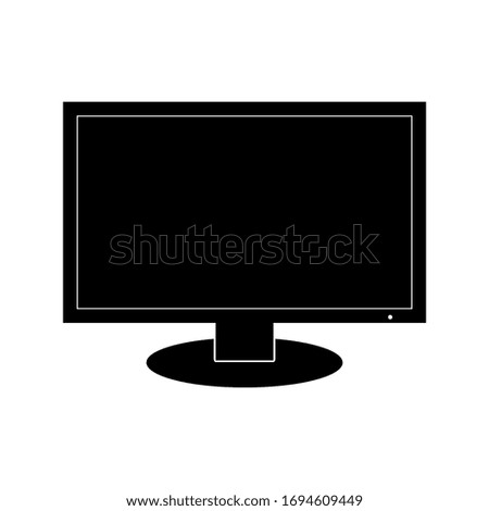 monitor led icon isolated white 
