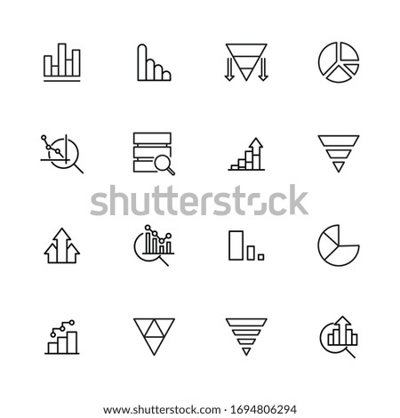 Big set of infographic line icons. Vector illustration isolated on a white background. Premium quality symbols. Stroke vector icons for concept or web graphics. Simple thin line signs. 