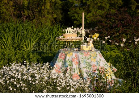 Delicious tea summer party in the garden