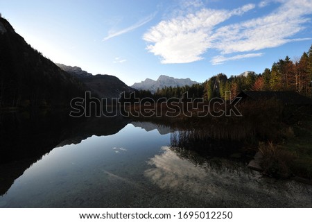 lake almsee in autumn, upper austria
