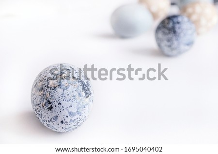Colored Egg in the foreground