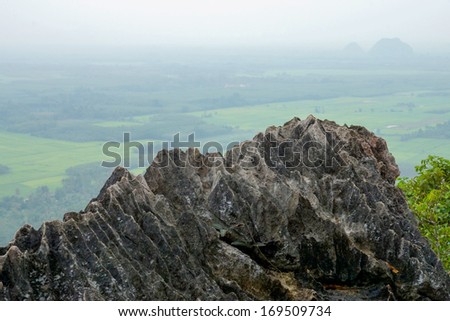Limestone peaks of southern Thailand.