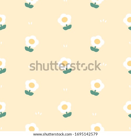 Cute flowers seamless background repeating pattern, wallpaper background, cute seamless pattern background