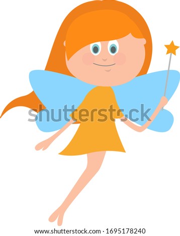Fairy girl, illustration, vector on white background