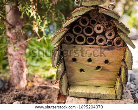 Bug insect hotel garden spring summer nature eco friendly environment for wildlife