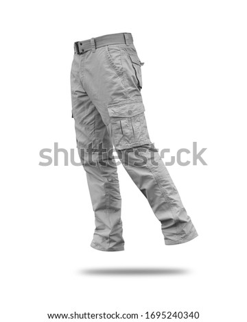 cargo pants isolated on white background Royalty-Free Stock Photo #1695240340