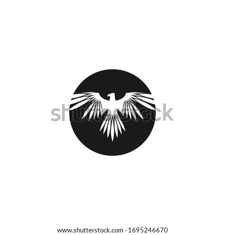 Eagles logos emblems template set mascot symbol for business or shirt design. Vector Vintage Design Element.