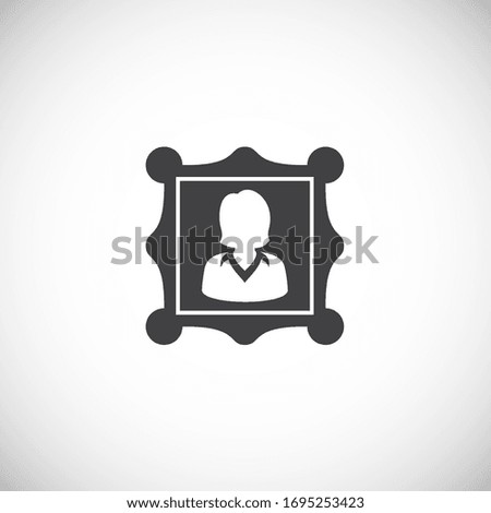 Photography related icon on background for graphic and web design. Creative illustration concept symbol for web or mobile app.