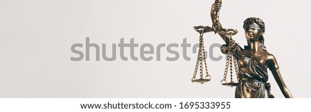 The Statue of Justice - lady justice or Iustitia / Justitia the Roman goddess of Justice Royalty-Free Stock Photo #1695333955