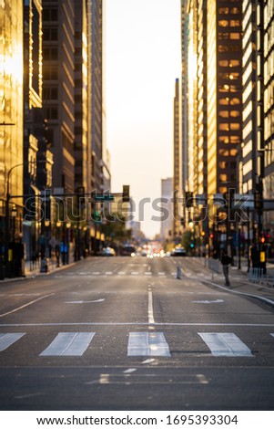Philadelphia Sunset Streets During Covid19