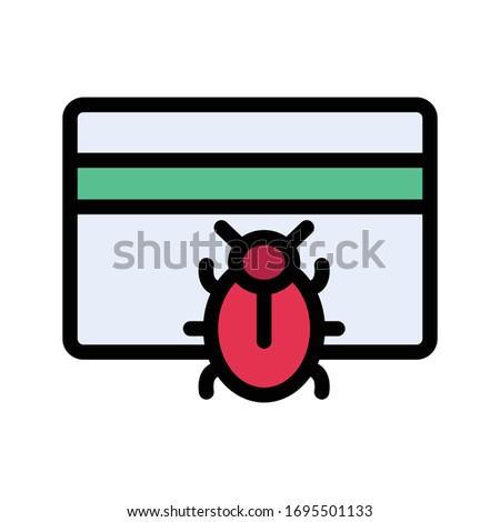 bug vector flat color icon 