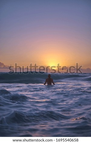 woman in a beautiful sunset