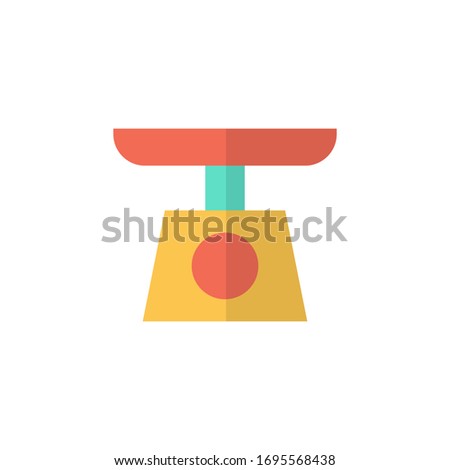 kitchen scale icon vector illustration flat style design. isolated on white background