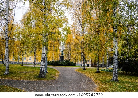 Oulu - city in Finland - in autumn colours. 