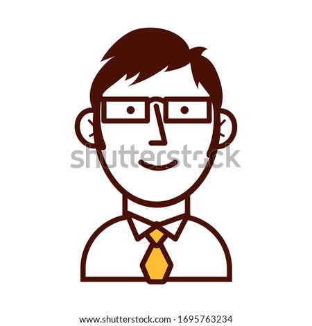 business man avatar character icon vector illustration design
