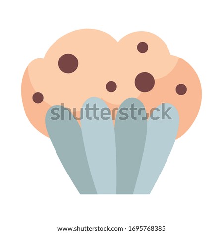 sweet cupcake hand draw style vector illustration design