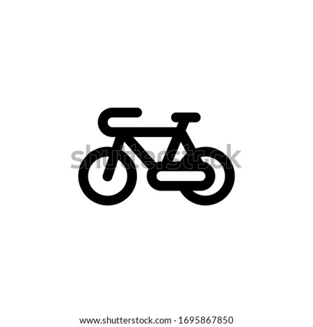 Bicycle Environment Outline Icon Logo Vector Illustration
