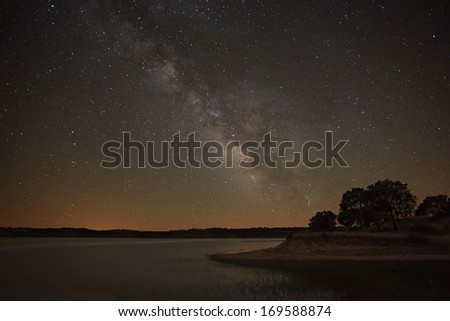 Milky Way and starry sky in Alentejo Royalty-Free Stock Photo #169588874