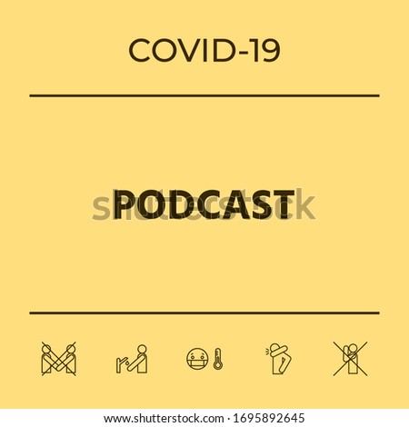 Podcast - icon for web and mobile app. Graphic elements for your design