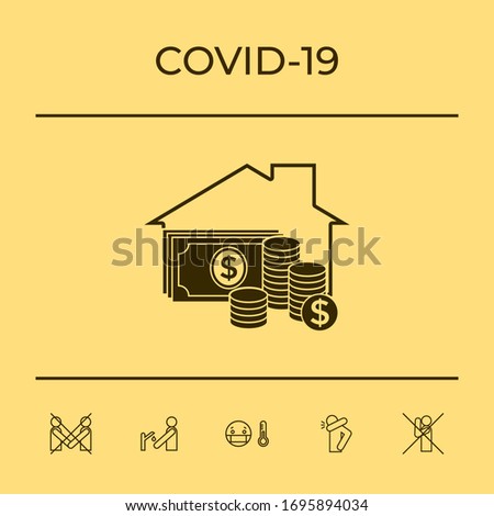 Home insurance icon. Graphic elements for your design
