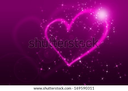 Heart illustration for Valentine's Day in magenta