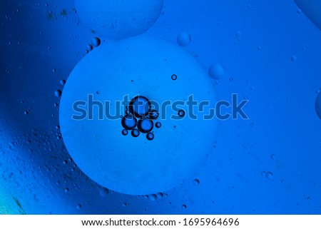 Blue bubbles abstract background . Close up 