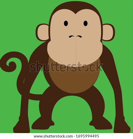 This is a monkey icon whose background is every, this monkey icon looks very beautiful, it can be used anywhere, it will make its place everywhere, we can also use it like a green screen.