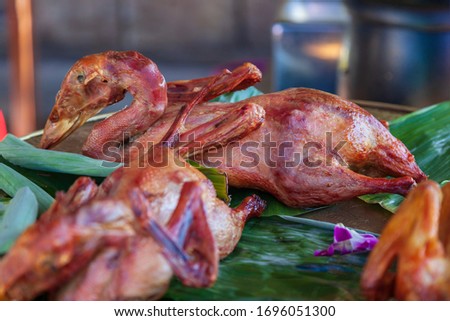Central Vietnam, grilled duck, Roast duck traditional chinese cuisine 